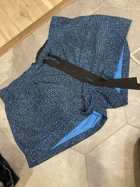 lululemon athletica Black and Blue Speckled Athletic Shorts